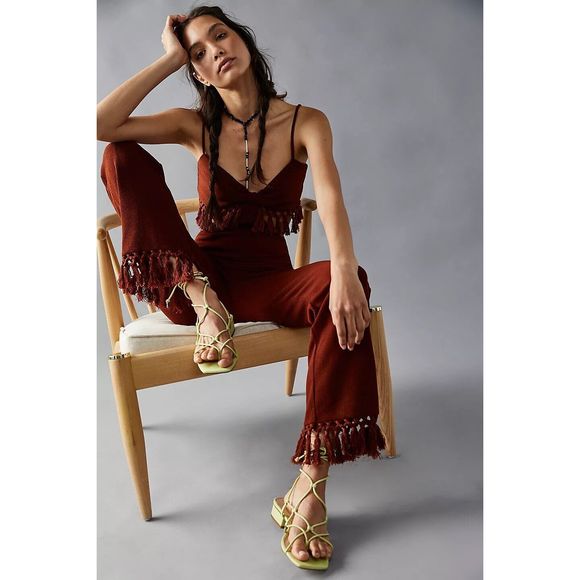 Free People Saylor Sterling Jumpsuit Size M $297